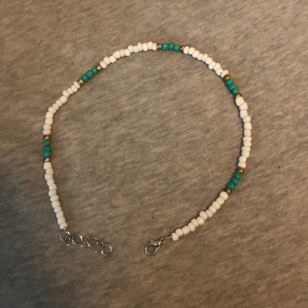 real and white neckalace